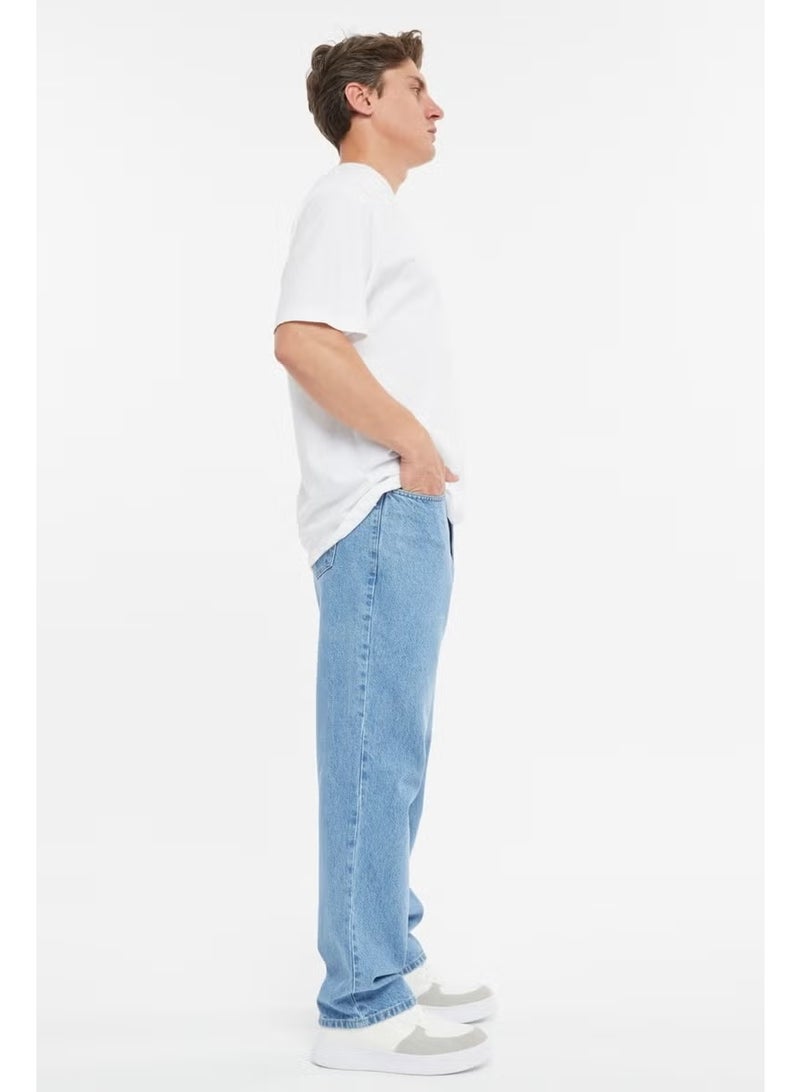 Cedy Denim بنطلون جينز رجالي عالي الخصر بقصة فضفاضة - C352 - Image 3